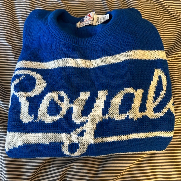 Vintage 1980s MLB Cliff Engle Kanas City Royals Sweater - Size “Adult” Medium - Picture 6 of 6